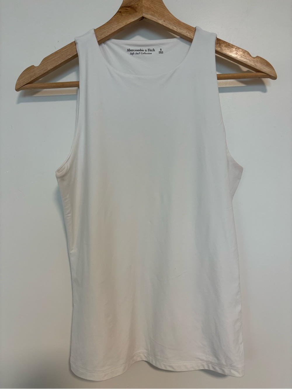 Abercrombie & Fitch Soft A&F collection White Crew Neck Tank